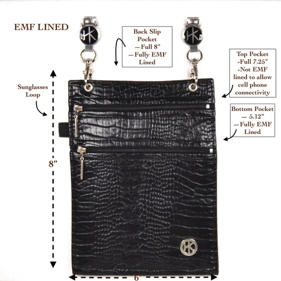 HipKlips Aligator Black XL Purse Wallet Fanny Pack - Picture 3 of 4